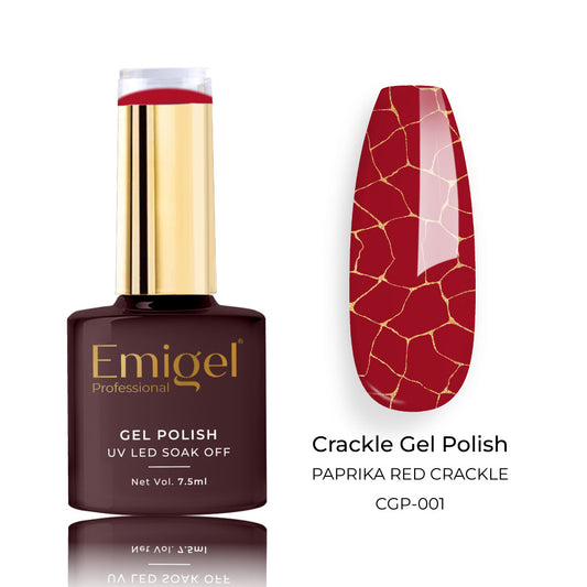 Emigel - Crackle Polish - 001 - PAPRIKA RED CRACKLE