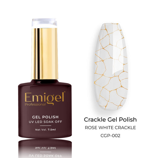 Emigel - Crackle Polish - 002 - ROSE WHITE CRACKLE