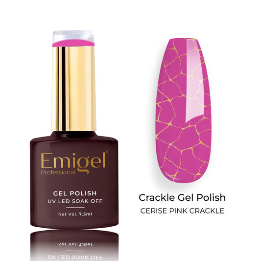 Emigel - Crackle Polish - 003 - CERISE PINK CRACKLE 1066
