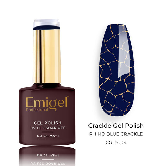 Emigel - Crackle Polish - 004 - RHINO BLUE CRACKLE