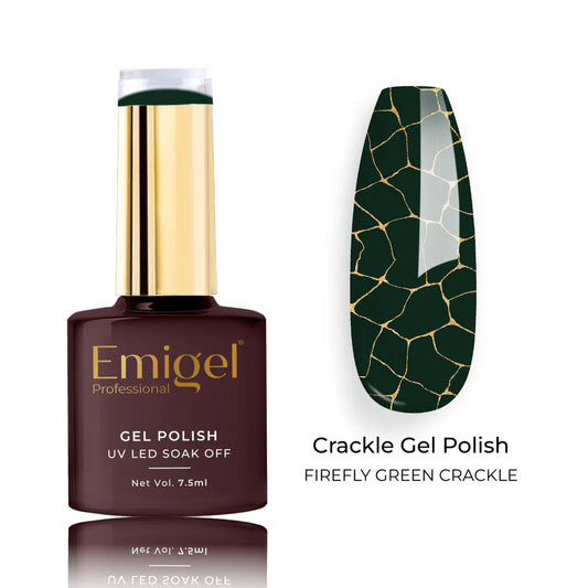 Emigel - Crackle Polish - 008 - FIREFLY GREEN CRACKLE 1066