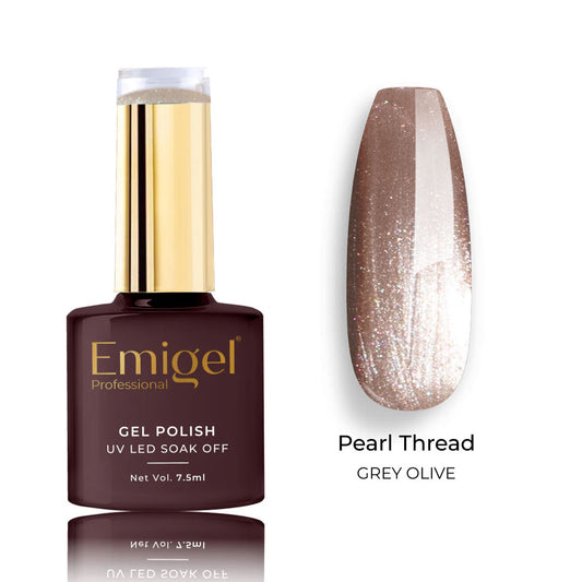 Emigel - Pearl Thread Gel Polish - 008 - GREY OLIVE 1080