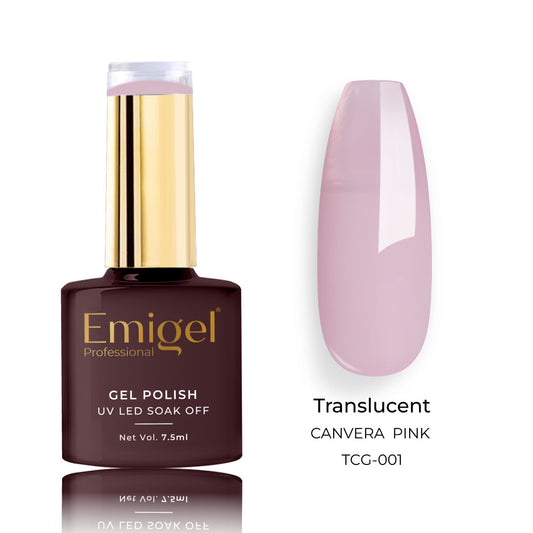 Emigel - Translucent Gel Polish - 001 - CANVERA  PINK