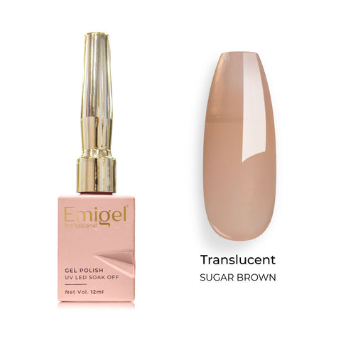Emigel - Translucent Gel Polish - 009 - SUGAR BROWN