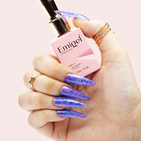 Emigel - UV Gel Polish - PURPLE MONSTER GLITTER - E024
