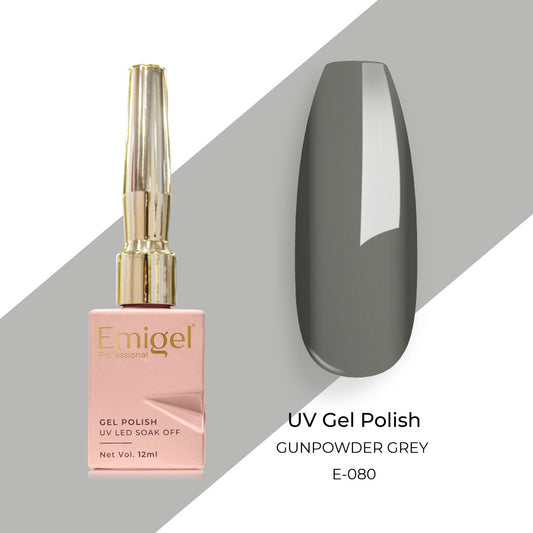 Emigel - UV Gel Polish - GUNPOWDER GREY  - E080