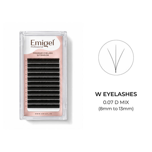 Emigel - Eye Lash Extension - W Lashes D Curl (0.07) - Mix Length