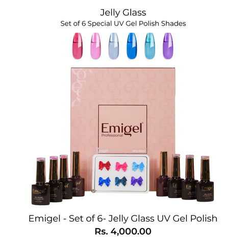 Emigel - Set of 6- Jelly Glass UV Gel Polish