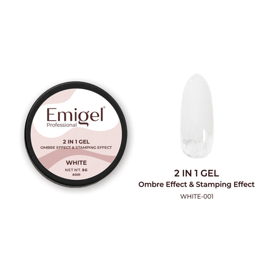 Emigel 2-in-1 Ombre & Stamping Gel - 001 - White (5g)