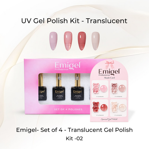 Emigel - Set of 4 - Translucent Polish Kit - 02