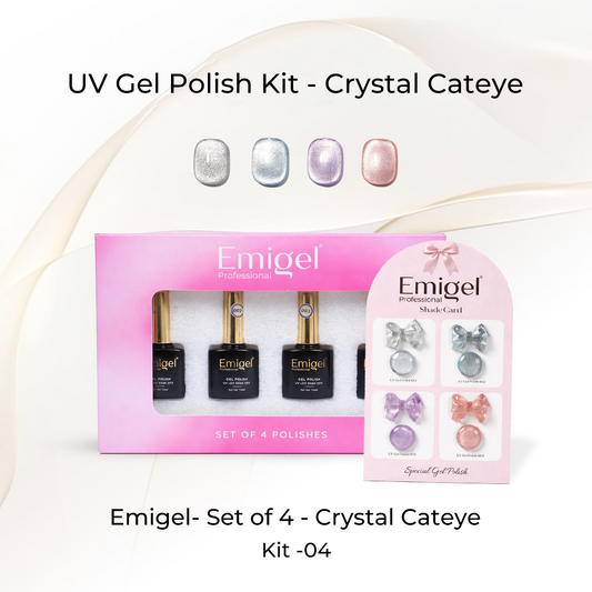 Emigel - Set of 4 - Crystal Cateye Gel Polish Kit - 04