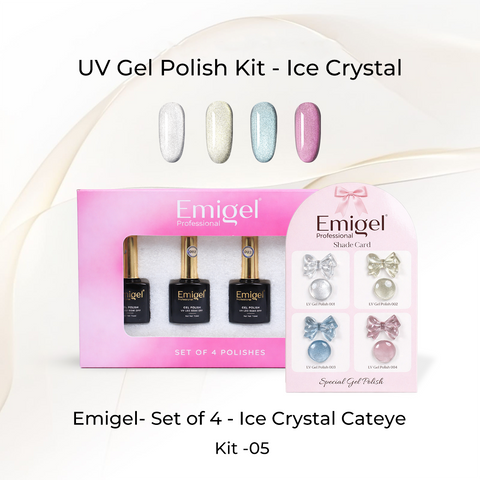 Emigel - Set of 4 - Ice Crystal Gel Polish Kit - 05
