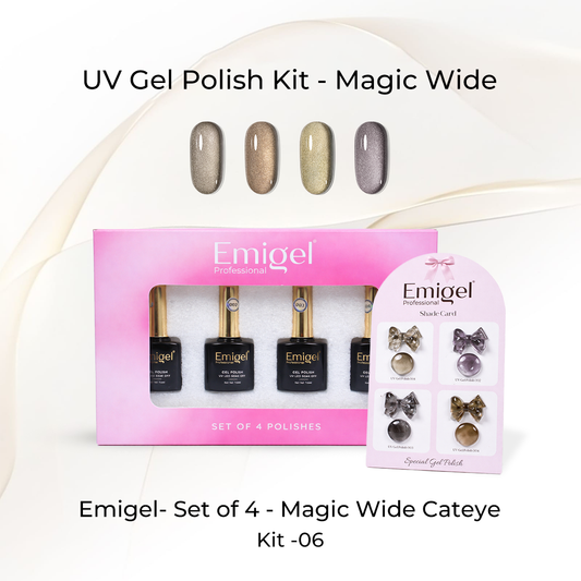 Emigel - Set of 4 - Magic Wide Polish Kit - 06
