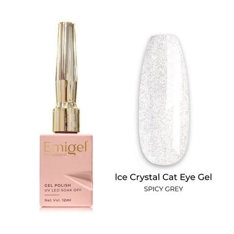 Emigel - Ice Crystal Cat Eye Gel Polish - Spicy Grey - 001