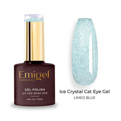 Emigel - Ice Crystal Cat Eye Gel Polish - Limed Blue - 003