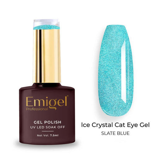 Emigel - Ice Crystal Cat Eye Gel Polish - Slate Blue - 004