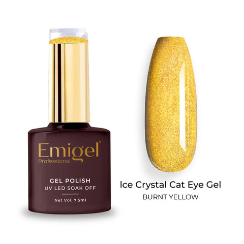 Emigel - Ice Crystal Cat Eye Gel Polish - Burnt Yellow - 005