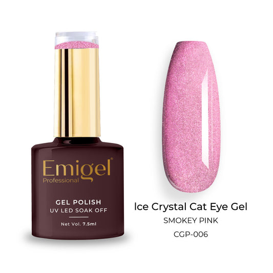 Emigel - Ice Crystal Cat Eye Gel Polish - Smokey Pink - 006