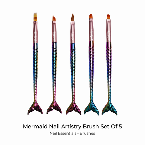 Emigel - Mermaid Nail Artistry Brush Set Of 5