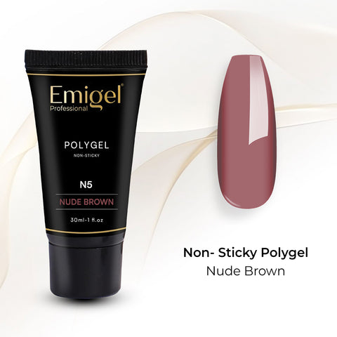 Emigel - Non Stick Polygel -  Nude Brown - Caramel Silk
