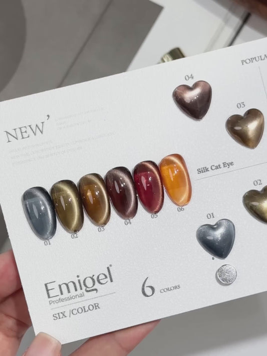 Emigel - Silk UV Cateye Polish Kit - 6 Shades