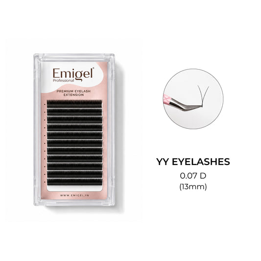 Emigel - Eye Lash Extension Box - Y Type D Curl Lashes (YY) - 13mm