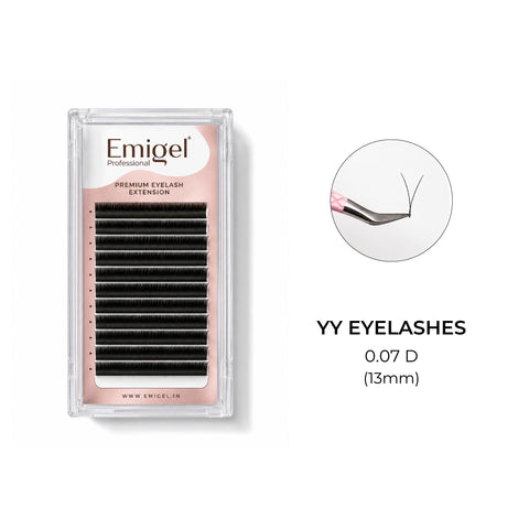 Emigel - Eye Lash Extension Box - Y Type D Curl Lashes (YY) - 13mm